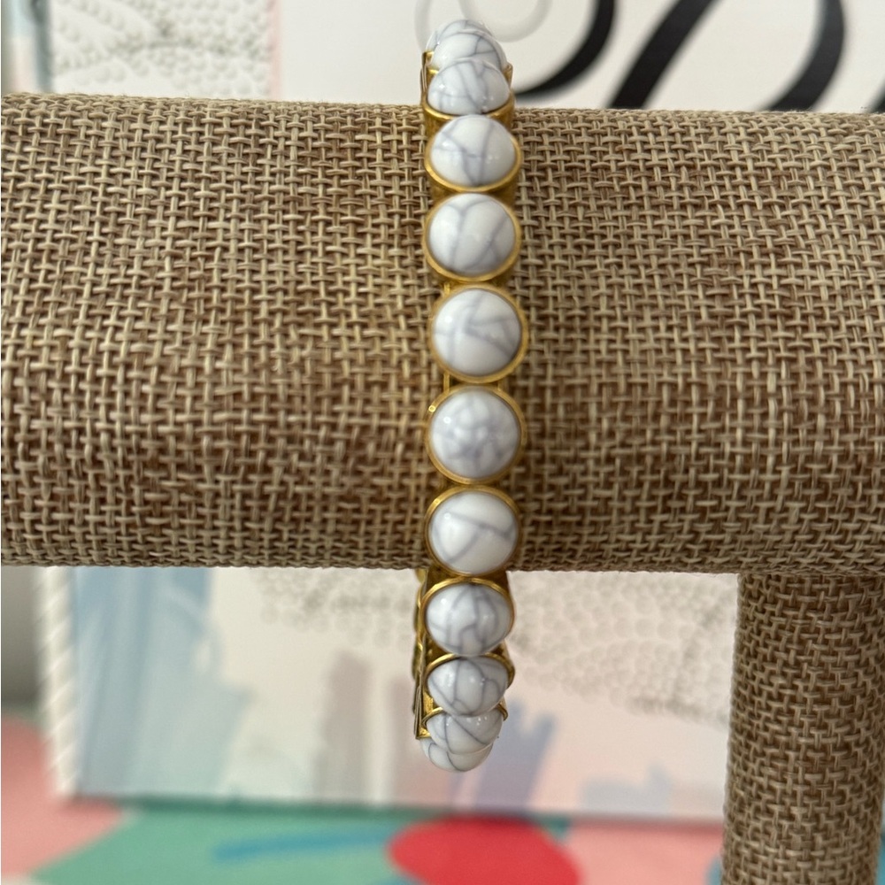 Plunder Gold and White Marble Bracelet